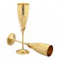 2 Piece Wine glass Gold Coated Pure Brass Goblets Flute wine Glasses