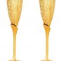 2 Piece Wine glass Gold Coated Pure Brass Goblets Flute wine Glasses