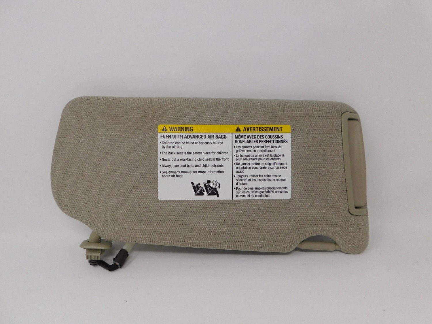 20132014 Nissan Maxima SV Driver Sun Visor Sunvisor Illuminated Gray