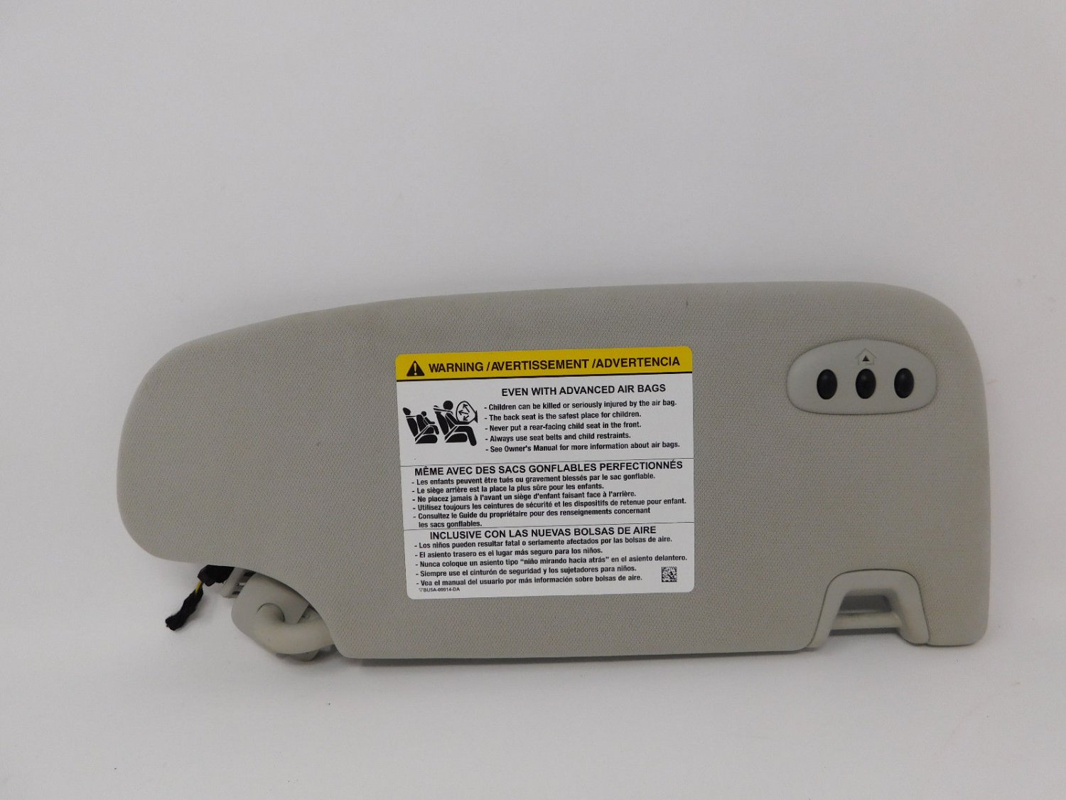 20132014 Ford Fusion Driver Sun Visor Sunvisor Gray Illuminated w