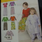 Simplicity 1573 Childrens Pajamas PJs Robe Size 4-8 Sewing Pattern