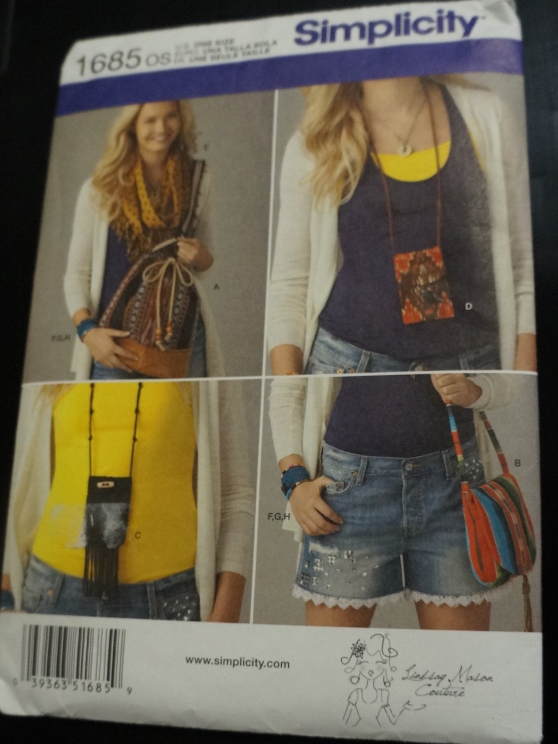 Simplicity 1685 Purse Accessory Sewing Pattern