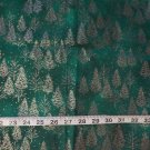 Glitter Trees on Green Fabric 1 Yd