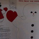 Jack Frost Snowman Stuffed Doll Centerpiece Shelf Sitter Christmas Fabric Panel