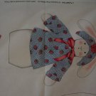 Bunny Rose Doll Stuffed Animal Fabric Panel