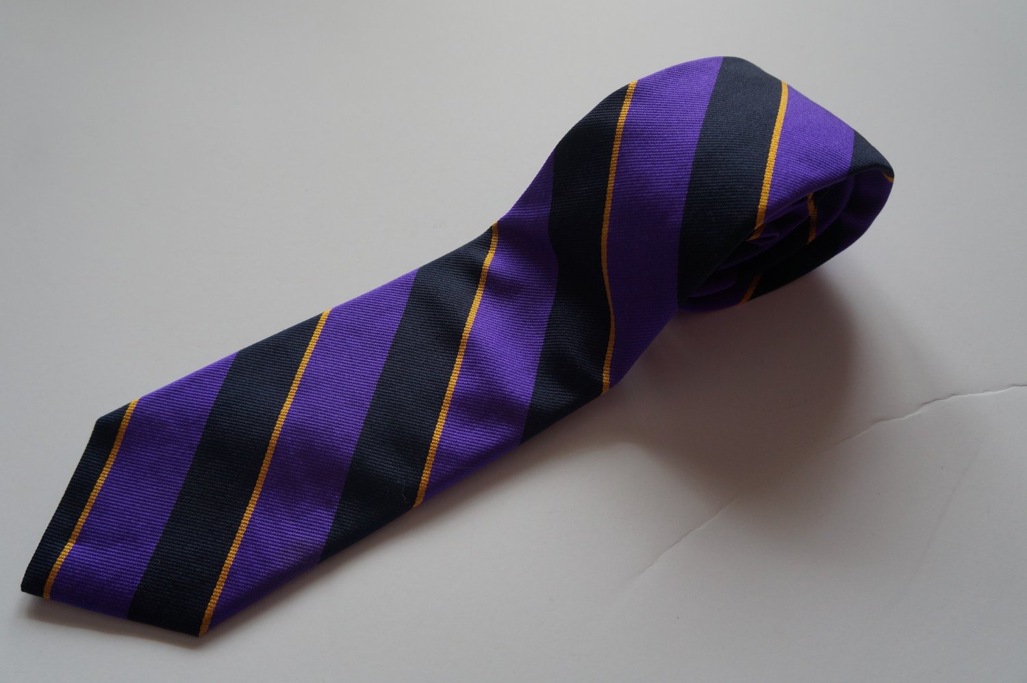 J Crew Purple Blue Yellow Stripe Tie