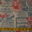 Feedsack Farm Garden Retro Joan Kessler Kitichen Fabric - 1.5 yard