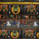 Trick or Treat Happy Haunting Halloween Glitter Stripe Fabric - 28 inch piece