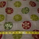 Christmas Snowflake Winter Burlap Fabric - 30  x 48 inches