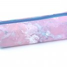 Pink matte marble pattern pencil case