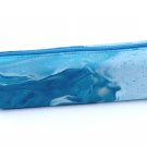 Blue matte marble pattern pencil case