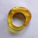 Light amber like resin and wood ring