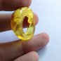 Light amber like resin and wood ring