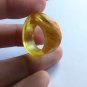 Light amber like resin and wood ring