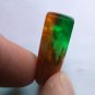 Green resin and wood ring