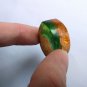 Green resin and wood ring
