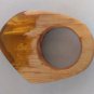 Amber color resin and wood ring