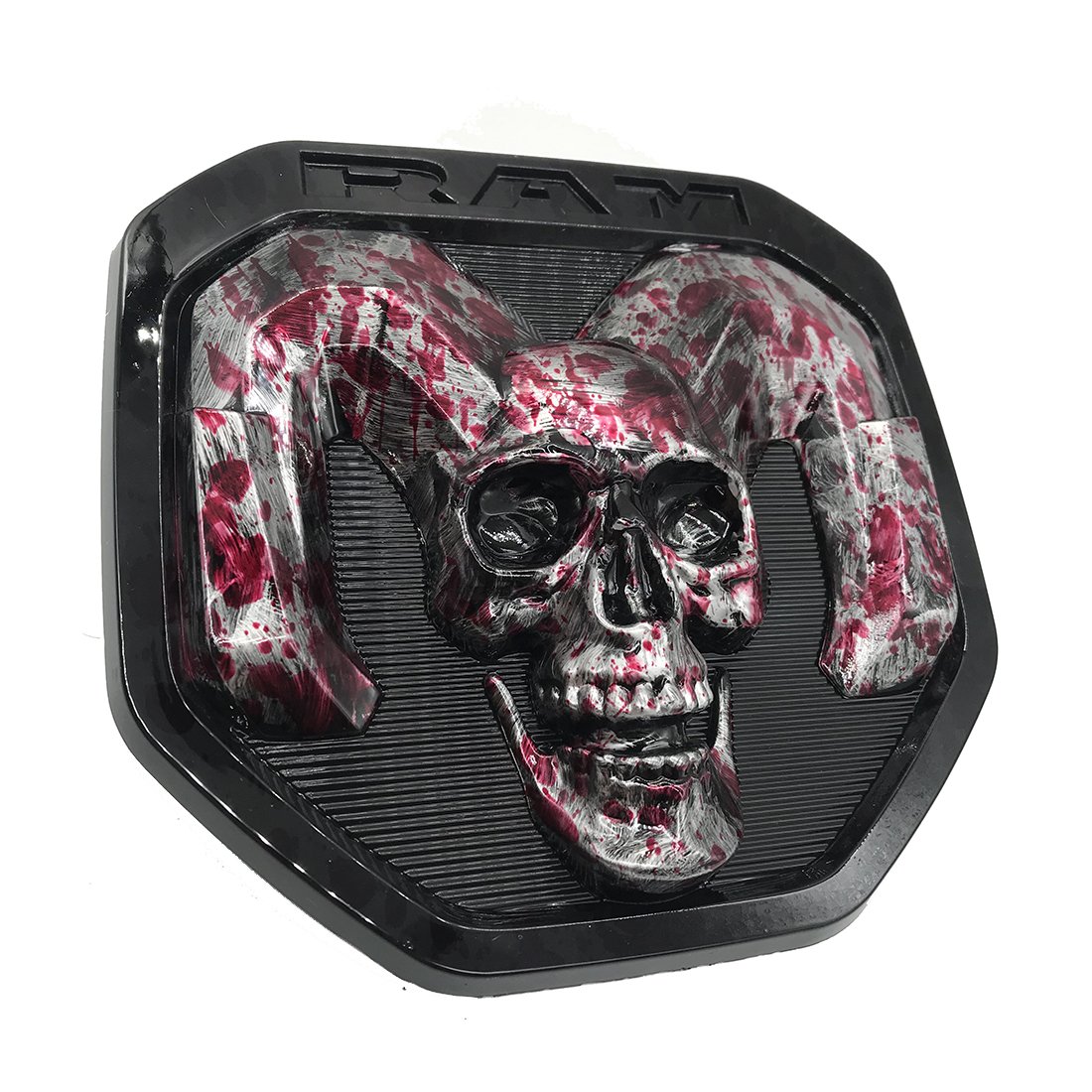 blood skull Tailgate head Emblem Medallion Satin Skul 2019-2020 for ...