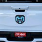 blue skull Tailgate head Emblem Medallion Satin Skul 2019-2020 for Dodge RAM 1500 DT 1500 2500 3500