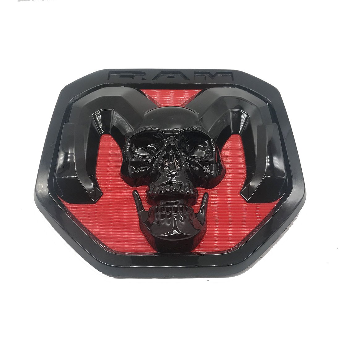red skull Tailgate head Emblem Medallion Satin Skul 2019-2020 for Dodge RAM 1500 DT 1500 2500 3500