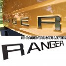 matte black Tailgate 3D Inlay Insert Letters Stickers badge Emblem Not Decals for Ranger 2019 2020