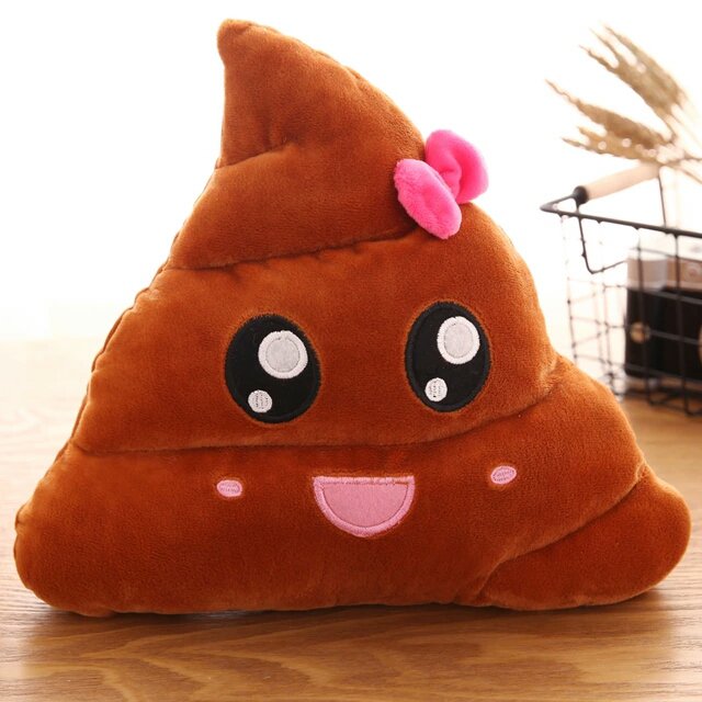20CM Funny Poop Emoji Pillows Toys Chair Cushion Home Decor Smiley