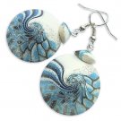 Sky Blue Earrings made of polymer clay