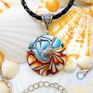 Unusual handmade Red Blue necklace
