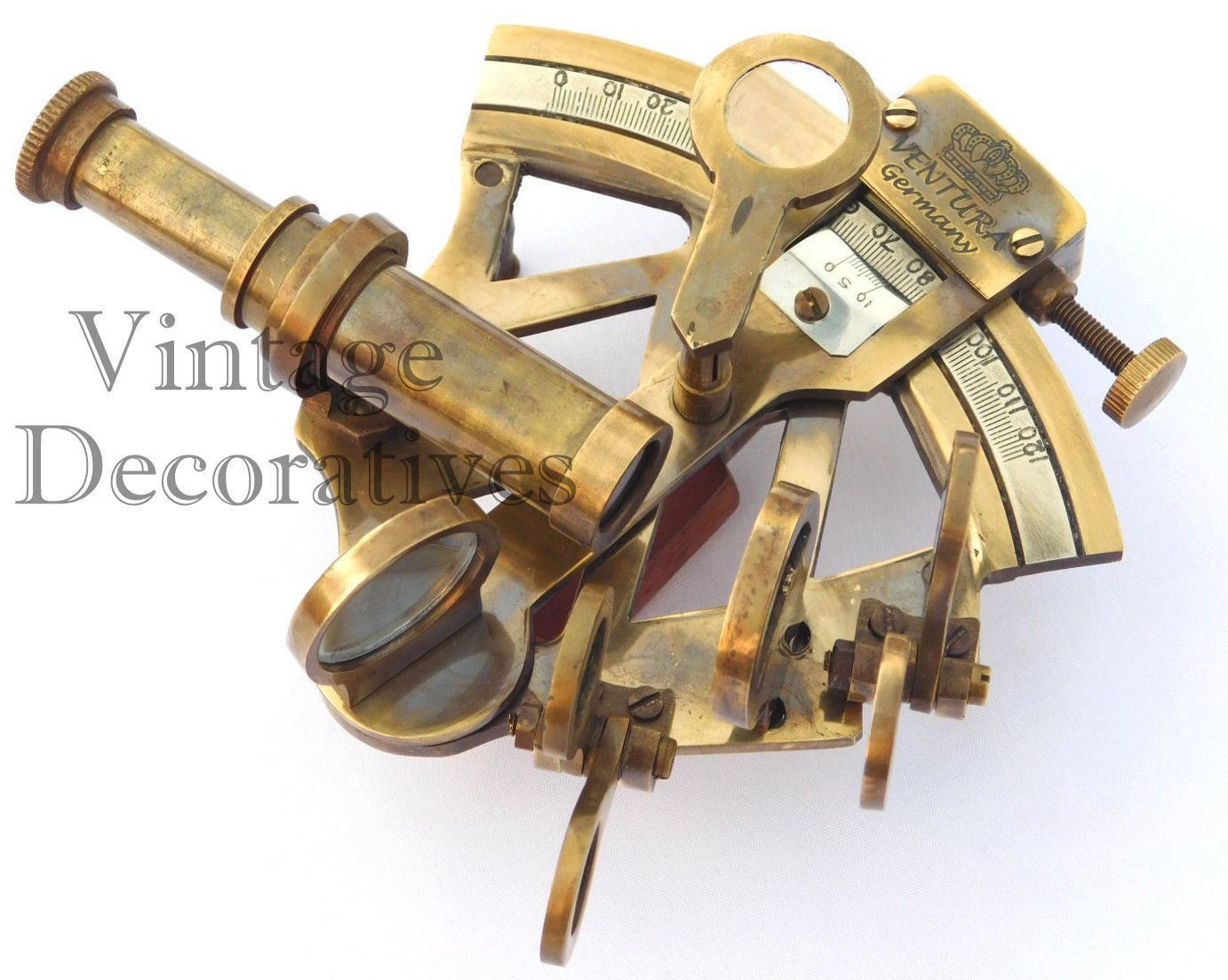 Antique Brass Sextant Marine Design Nautical Working Sextant