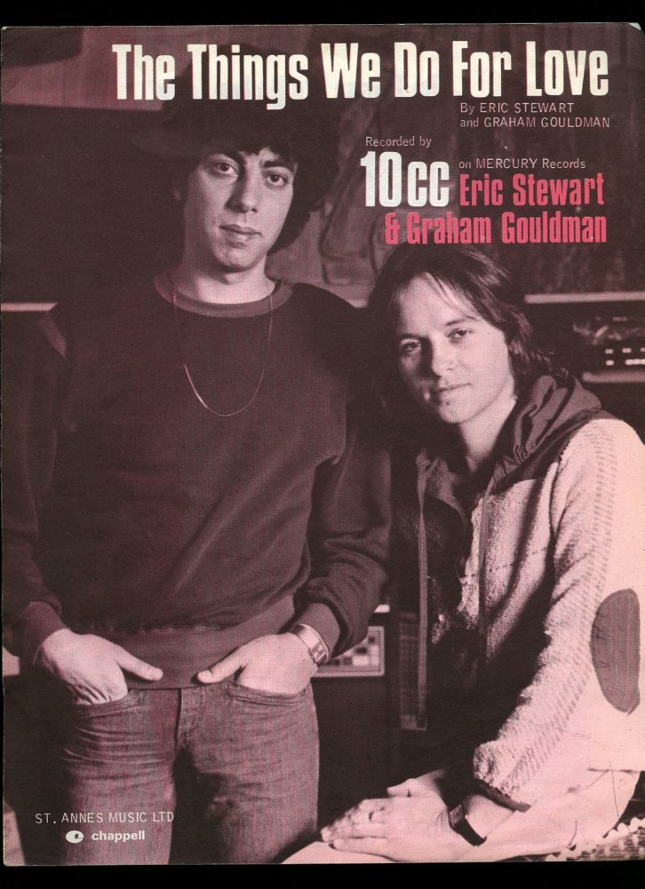 10cc The Things We Do For Love sheet music