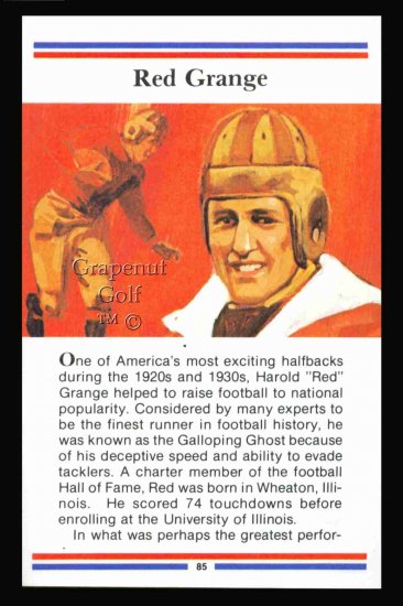 1981 True Value Hardware Red Grange Card