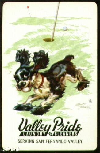 Early Cocker Spaniel RediSlip Playing Swap Ad Golf Card