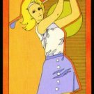 1970's Vintage Female Golfer Playing Swap Golf Card