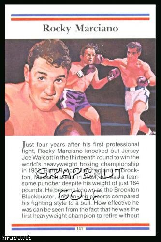 1981 True Value Hardware Rocky Marciano Card Rare!