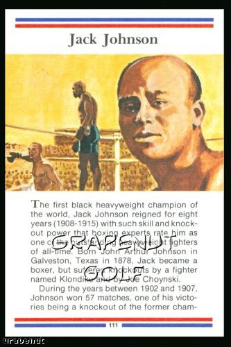 1981 True Value Hardware Jack Johnson Card Rare!
