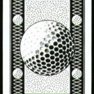Vintage '80s Golf Ball Black Playing Swap Golf Card