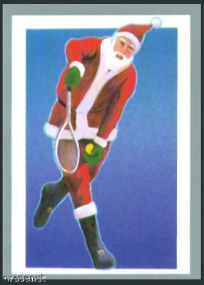 Tuff Stuff Santa Claus Christmas Tennis Sportscard Rare