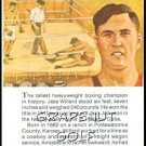 1981 True Value Hardware Jess Willard Card Rare