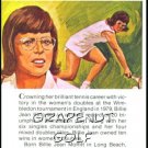 1981 True Value Hardware Billie Jean King Card Rare!