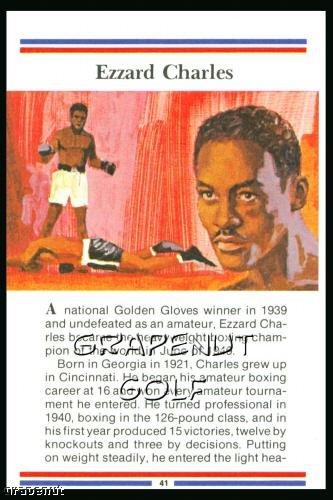 1981 True Value Hardware Ezzard Charles Card Rare!