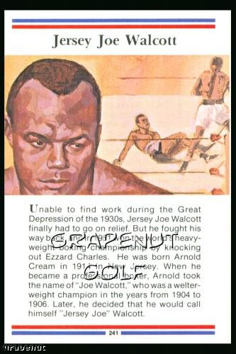 1981 True Value Hardware Jersey Joe Walcott Card Rare