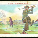 AMAGLIER CHOCOLATE CONFECTIONER SPANISH BARCELONA VERY RARE EARLY GOLF AD CARD