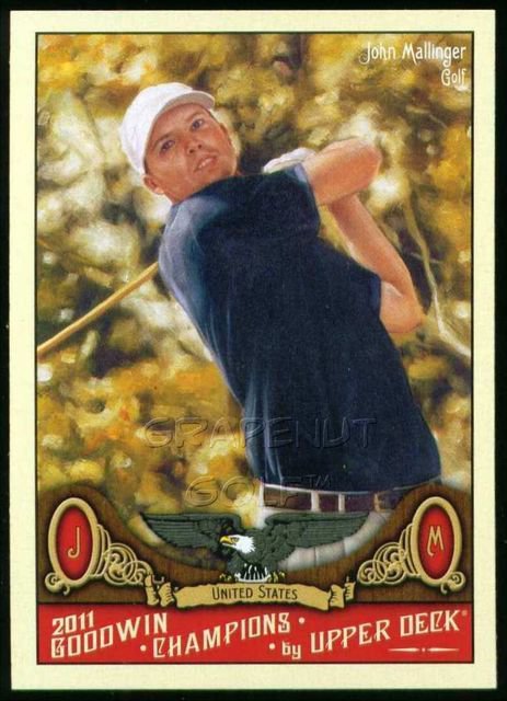JOHN MALLINGER 2011 UD GOODWIN CHAMPION PGA ROOKIE GOLF CARD RC #47 LONG BEACH
