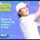 SOPHIE GUSTAFSON 2006 LPGA TOUR ADT CHAMPIONSHIP ORDER OF MERIT SWEDEN GOLF CARD