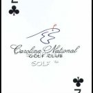 CAROLINA NATIONAL GOLF CLUB MYRTLE BEACH SINGLE PLAYING SWAP COLLECTIBLE CARD
