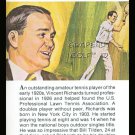 VINCENT RICHARDS TRUE VALUE HOF OLYMPIC TENNIS CARD