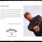 MICHAEL CAMPBELL 2006 CALLAWAY PROMO TRADE MAGAZINE INSERT CARD US OPEN CHAMPION