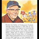 GEORGE HALAS TRUE VALUE PAPA BEAR CHICAGO BEARS HOF FOOTBALL CARD 8 SUPER BOWLS