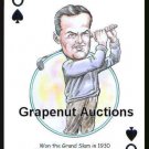 BOBBY JONES GRAND SLAM LEGEND PGA TOUR CHAMP SINGLE PLAYING SWAP CARD MASTERS