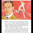 WILLIAM LARNED TRUE VALUE HOF GRAND SLAM TENNIS CARD US OPEN HOF #1 WORLD RANK